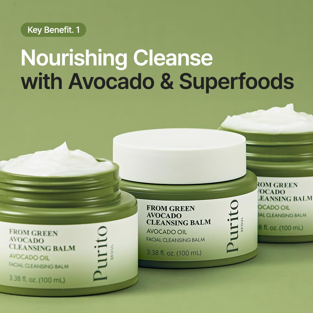 PURITO Avocado Cleansing Balm | Moisture Makeup Remover For Dry Skin