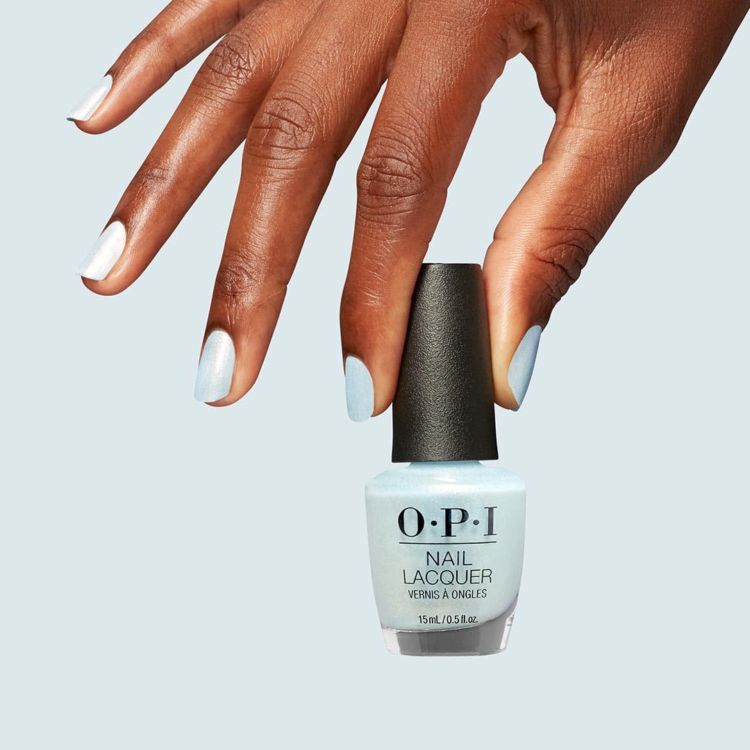 OPI Nail Lacquer Air We Go | Sheer Pastel Sky Blue Shimmer Nail Polish