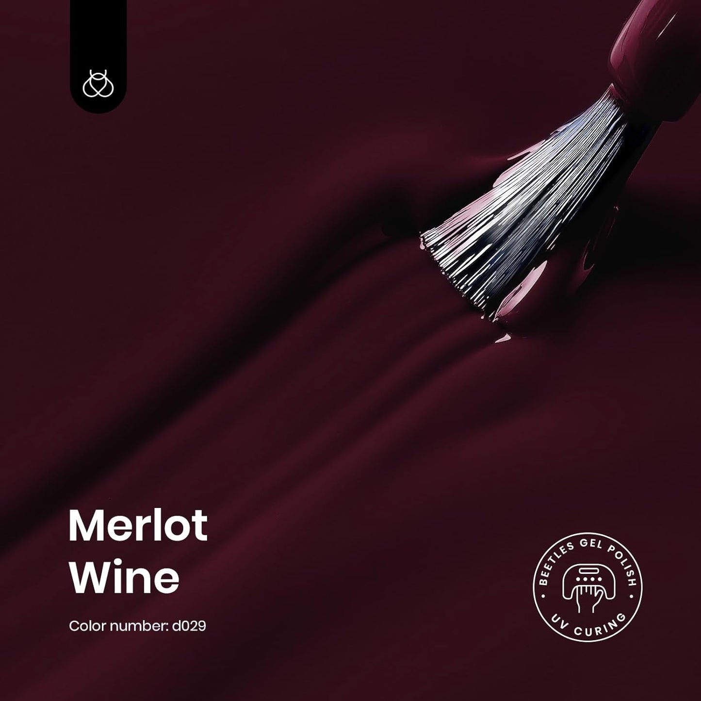 Beetles Merlot Wine Gel Polish 15ml Dark Maroon Red Gel Nail Polish Fall Winter Soak Off UV LED Lamp Art Manicure Salon DIY Home Solid Design 0.51Oz Gift for Women