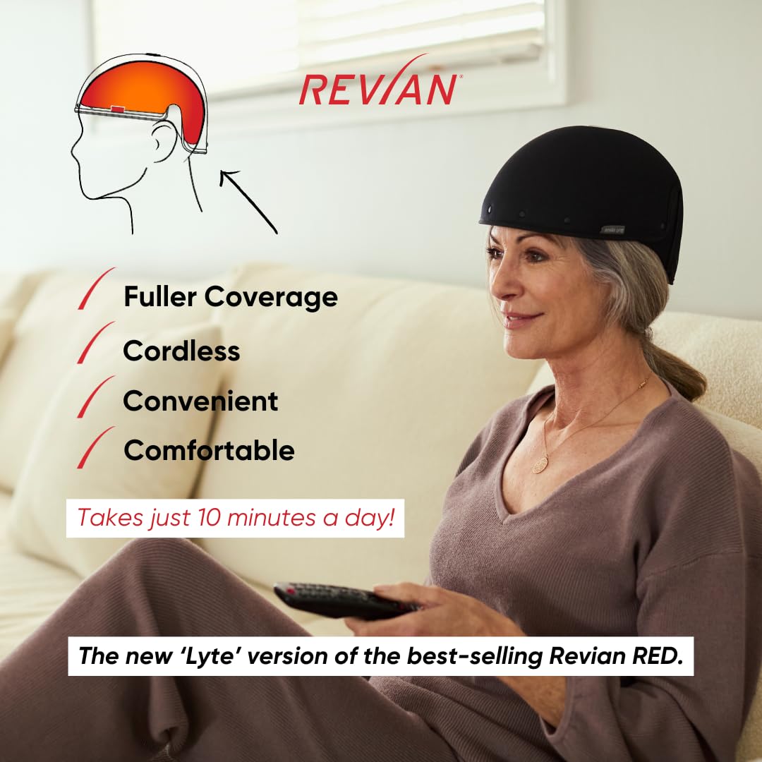 REVIAN Lyte Cap Hair Growth Device LED Wireless FDA Cleared Red Light Therapy, Hair Loss Treatment for Men + Women, Thinning, Regrowth & Alopecia
