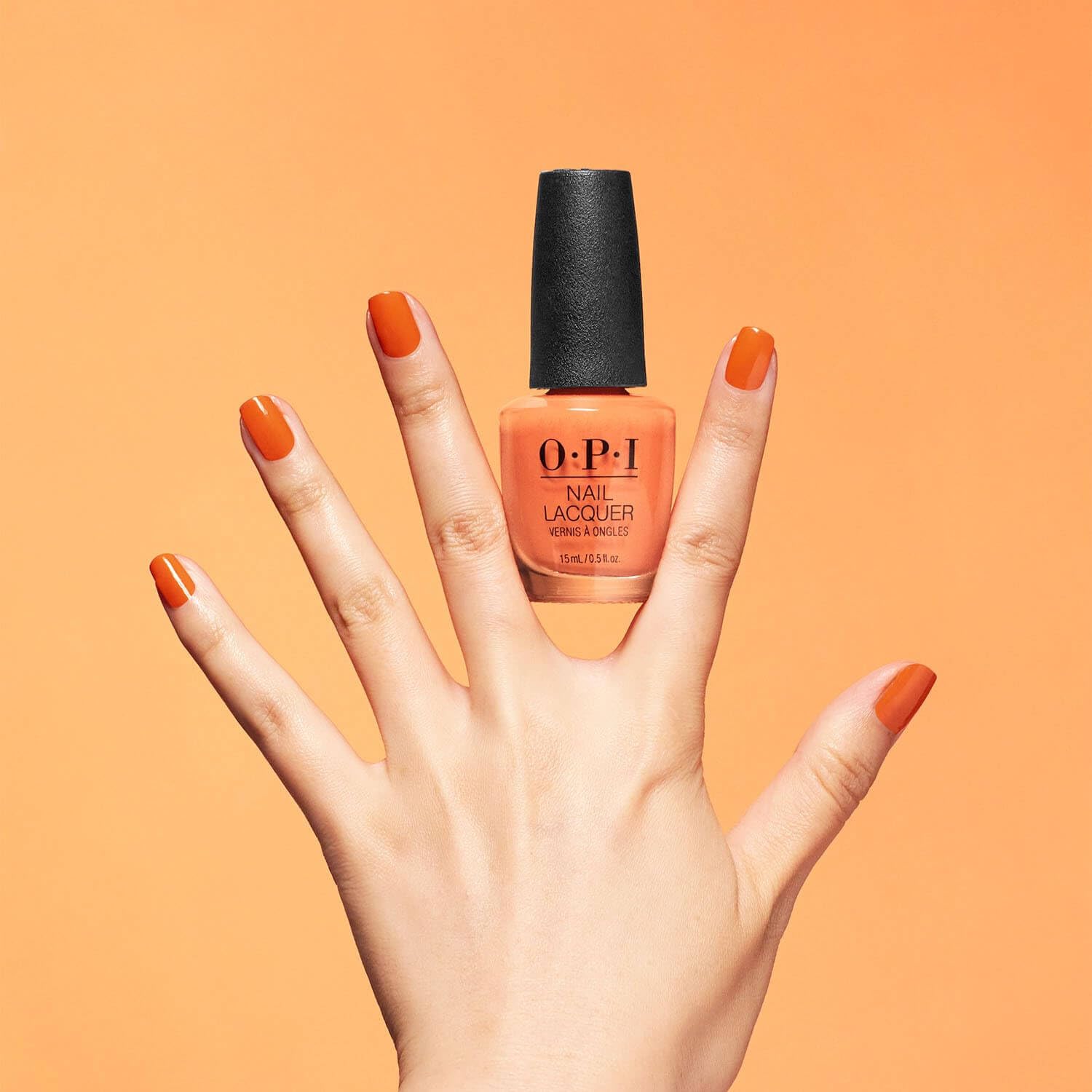 OPI Nail Lacquer Silicon Valley Girl | Opaque Bright Orange Nail Polish