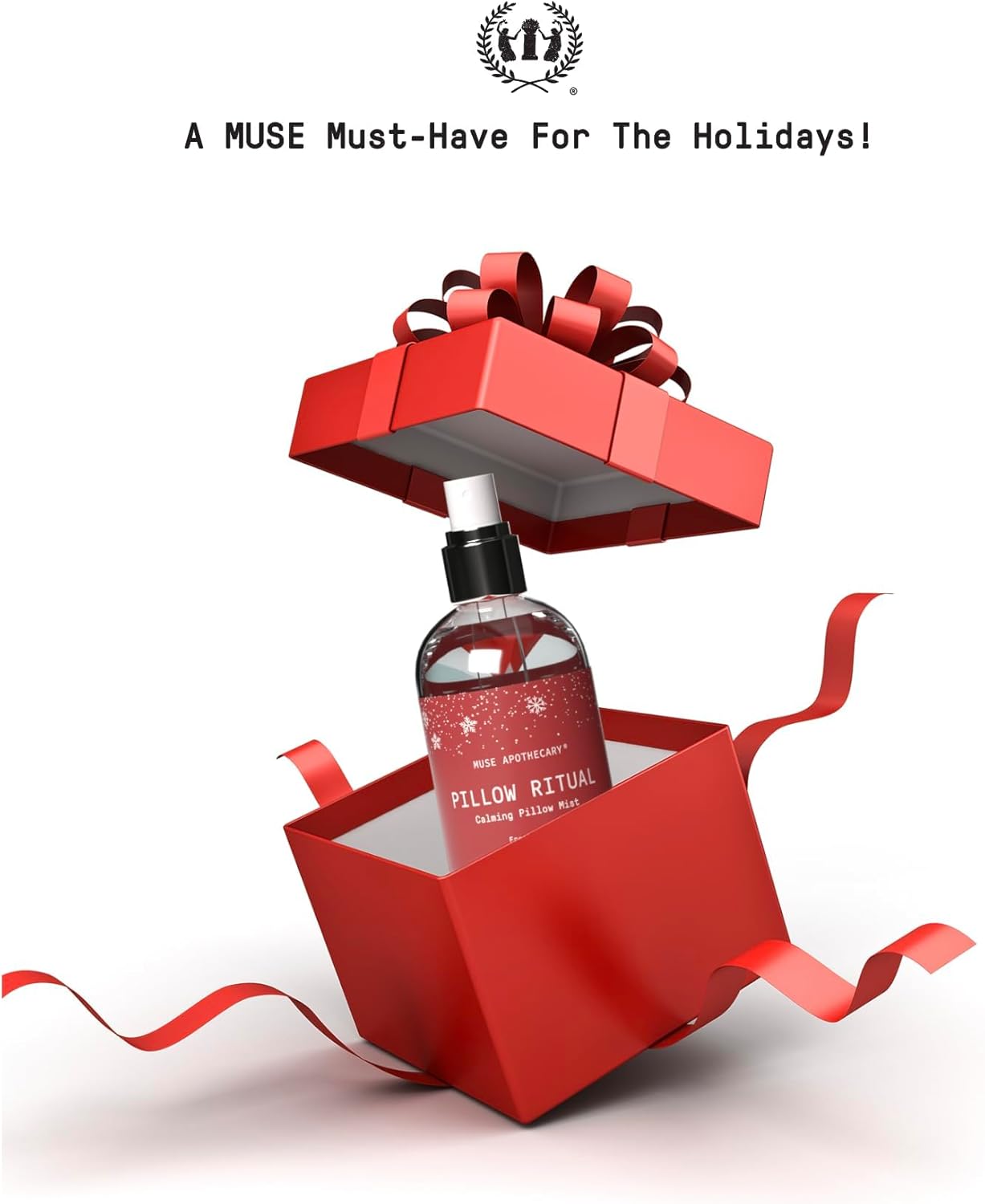 Muse Apothecary Pillow Ritual - Aromatic, Calming and Relaxing Pillow Mist, Linen and Fabric Spray - Infused with Natural Aromatherapy Essential Oils - 8 oz, Fresh Snow, 2 Pack