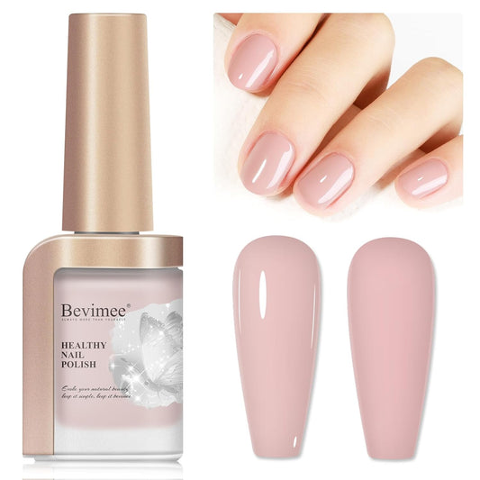 Nude Nail Polish Quick Dry, Natural Sheer Color Nail Lacquer, Long Lasting & Fast Drying, Nail Pigment Oil-Based for Nail Art, Fingernail Concealer Polish, 1PC 12ML for French Manicure