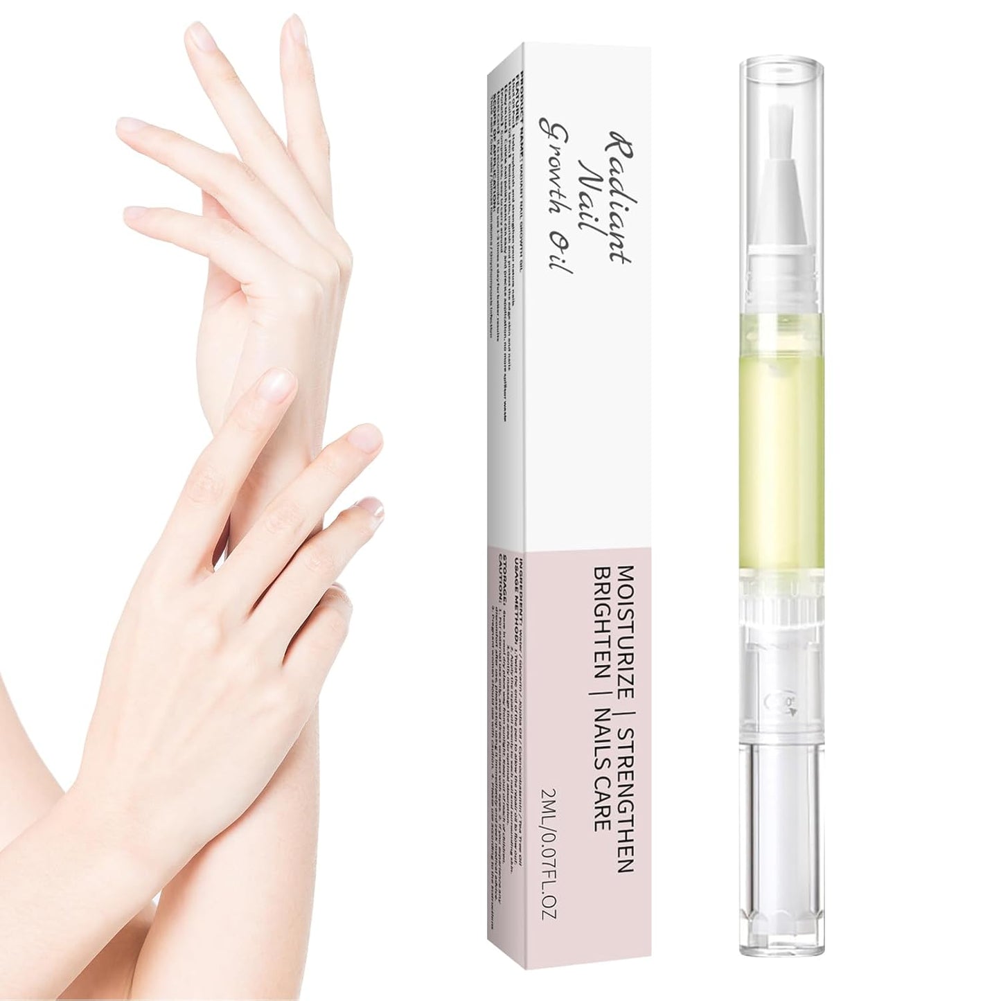 Nail Growth Oil, 2 PCS Cuticle Oil for Nails, Rejuvenation Nail Repair Oil for Moisturize Strengthen