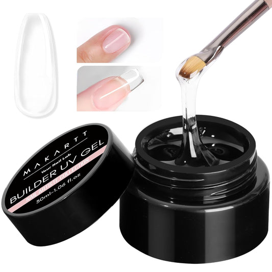 Makartt Clear Gel Builder: Nail Extension, Strong, Self-Levelling, Long Lasting for Strengthener