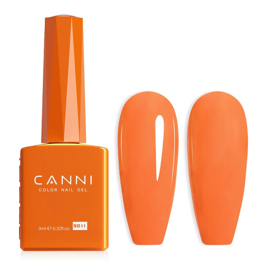 CANNI Orange Gel Nail Polish – 1pcs Bright & Light Orange UV/LED Soak Off Gel, High Gloss Color for