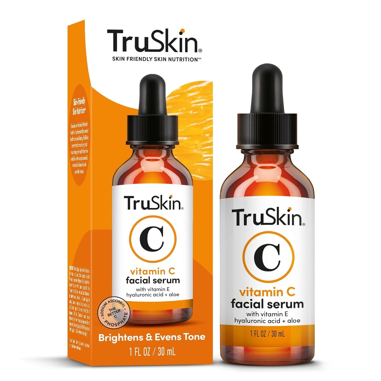 TruSkin Vitamin C Serum For Face – Anti Aging Face Serum with Vitamin C, Hyaluronic Acid, Vitamin E – Brightening Formula – Improve Appearance of Dark Spots, Tone, Fine Lines & Wrinkles, 1 Fl Oz