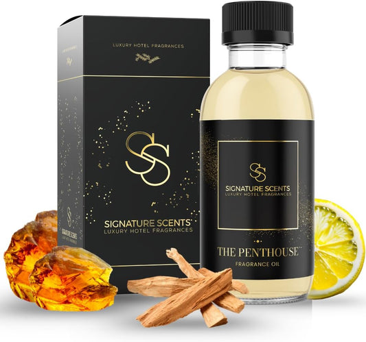 Luxury Hotel Diffuser Oil for Hotels and Homes - Aromatherapy Oils for use with an Essential Oil Diffuser at Home - Fragrance-Scent Diffuser Oil Blend (The Penthouse) 4.05fl oz (120ml)