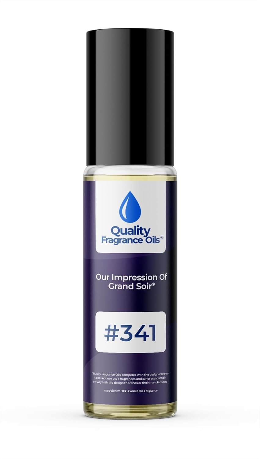 Quality Fragrance Oils' Grand Soir Impression #341 | Long-Lasting Perfume Oil, Alcohol-Free, Strong Scent, 10ml Roll-On | Affordable Alternative to Designer Fragrances