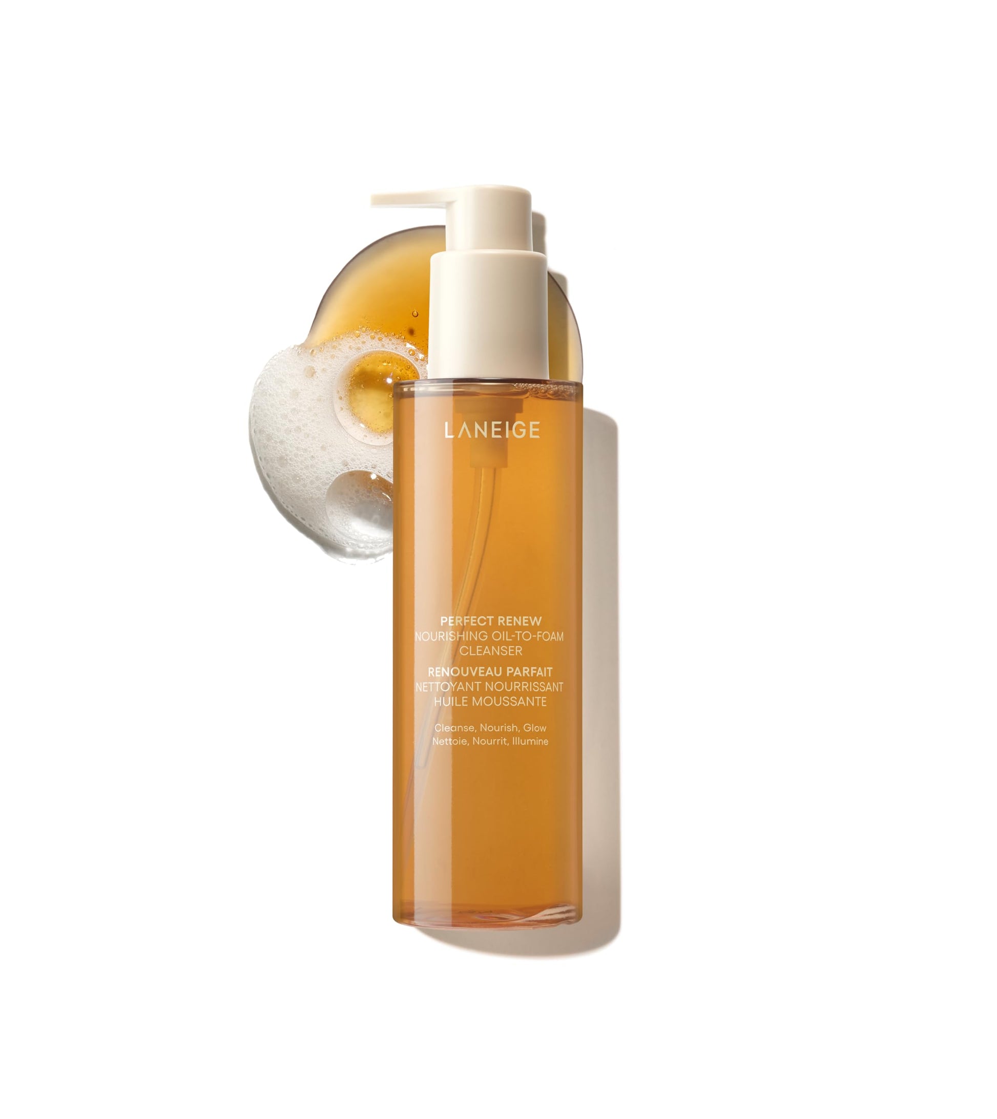 LANEIGE Perfect Renew Nourishing Oil-to-Foam Cleanser: 2-in-1 Anti-Aging Face Wash for a Radiant