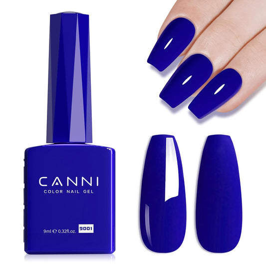 CANNI Royal Blue Gel Nail Polish – Classic Deep Navy Blue UV LED Soak Off High Gloss, Long Lasting