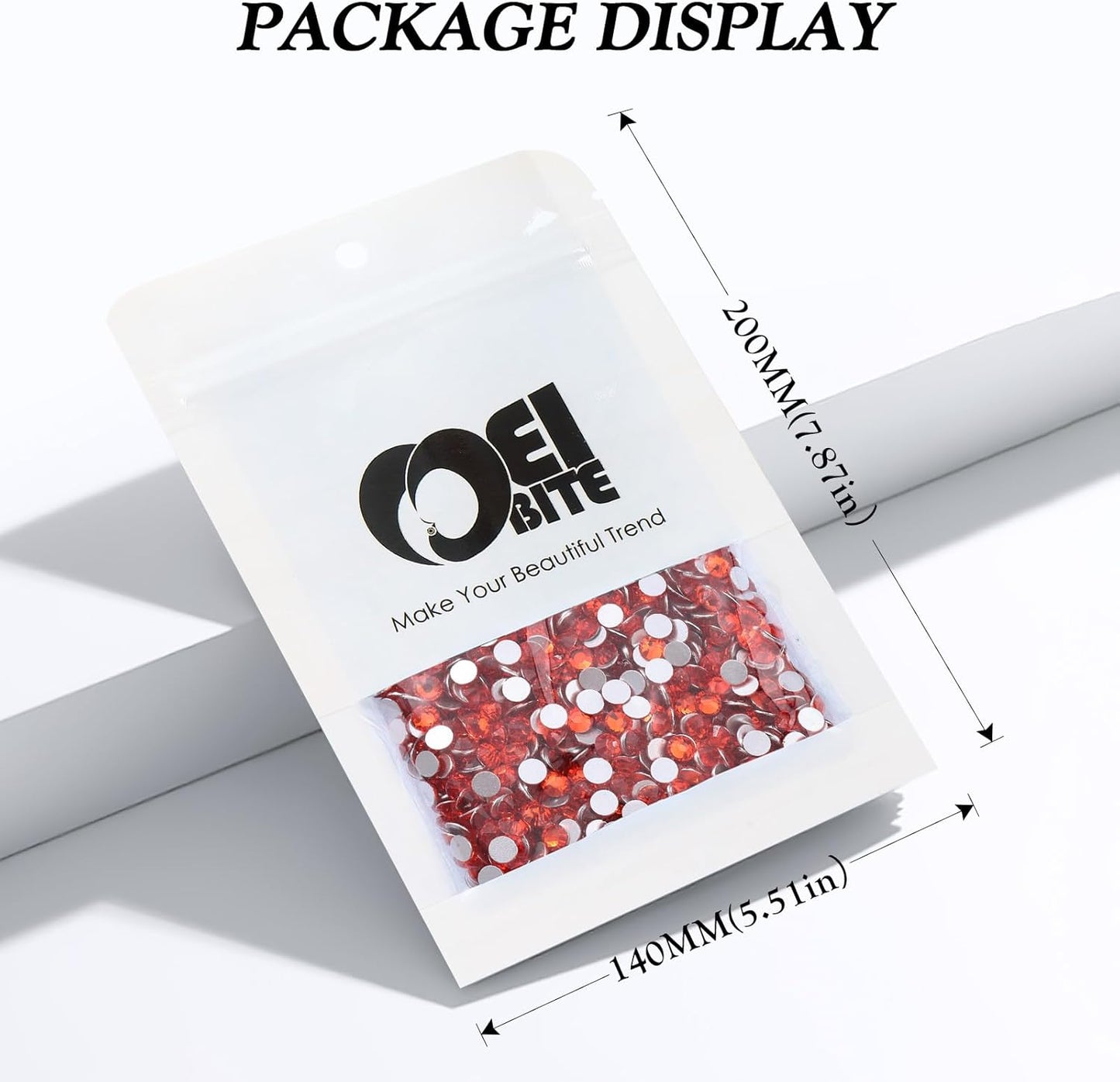 Hyacinth Flatback Rhinestones, Glass Rhinestones for Nail Art and Craft, Glue Fix, Loose Crystal Gemstones(Orange, SS16, 2880pcs, 3.8-4.0mm)