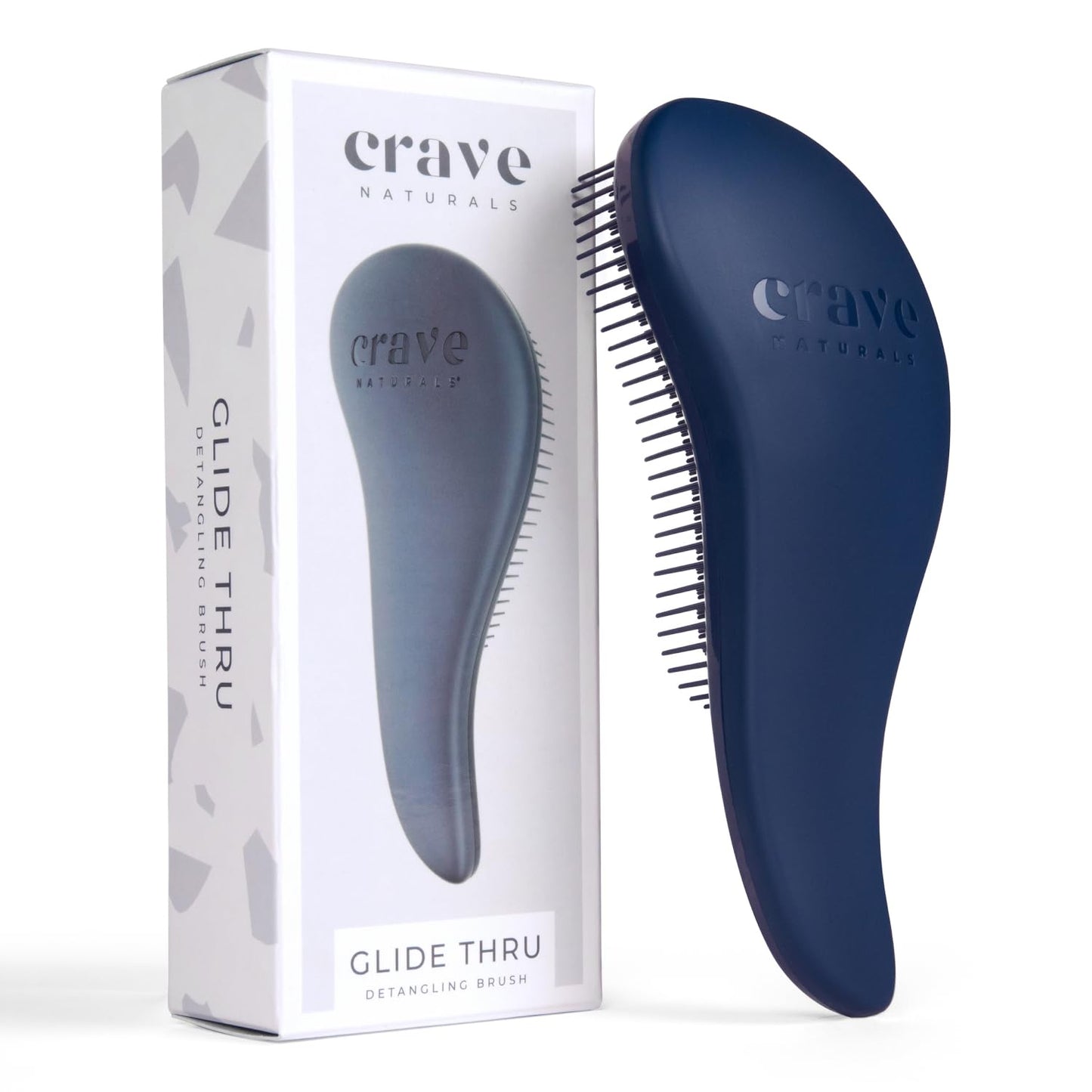 Crave Naturals Glide Thru Hair Brush - Detangler Brush for Curly, Straight, Wet or Dry Hair