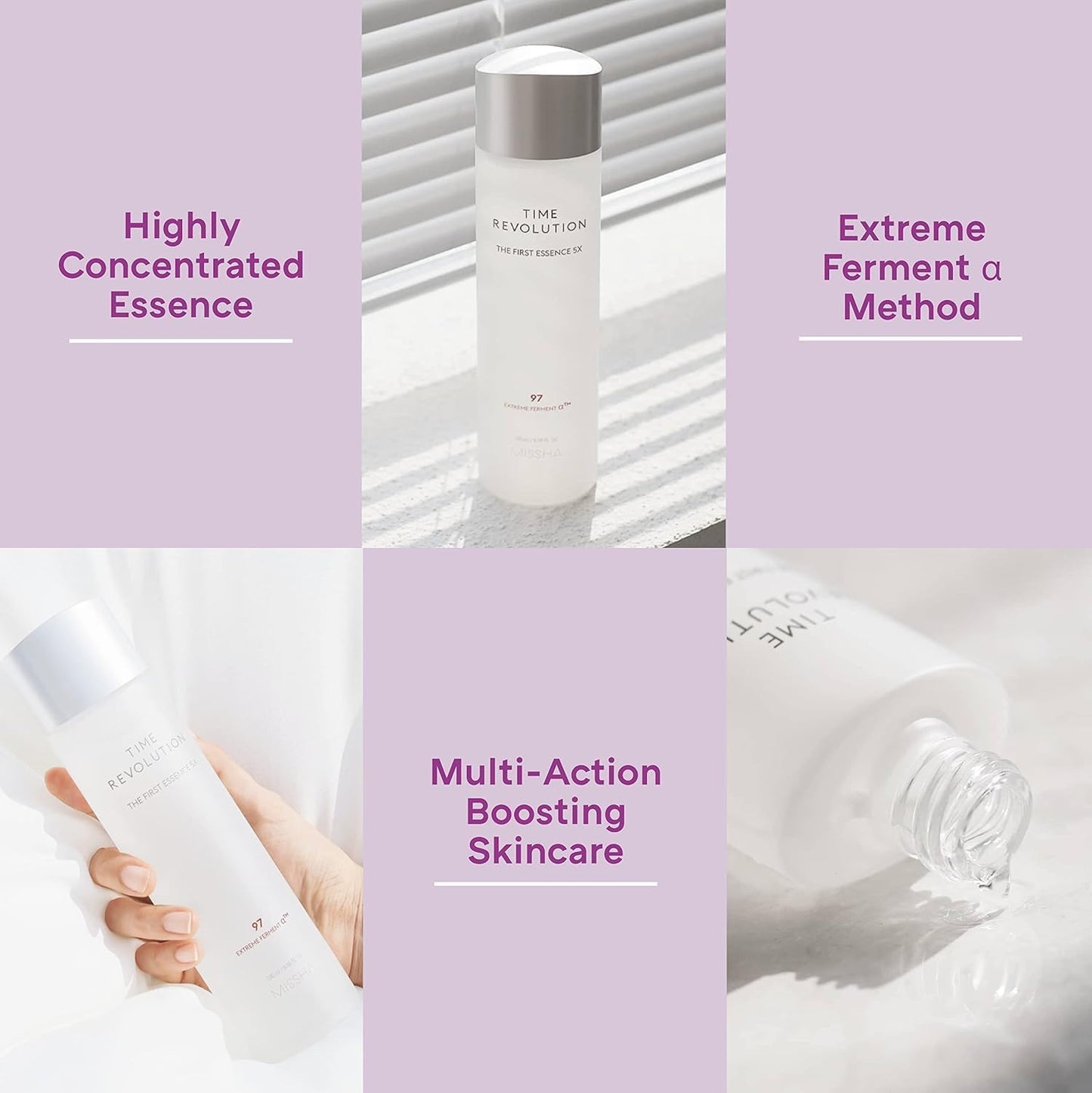 MISSHA Time Revolution The First Essence 5X 5.07 oz, Korean Skin Care