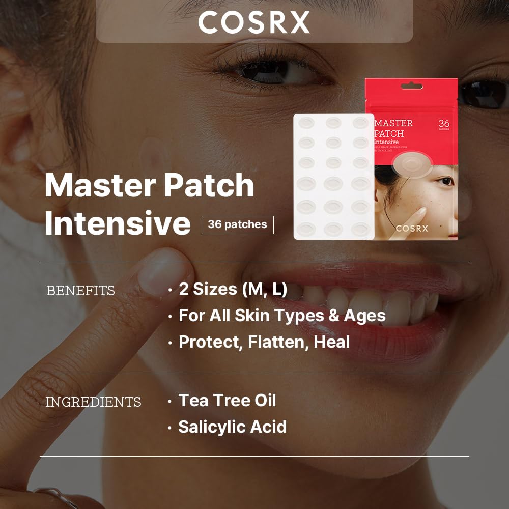 COSRX Master Patch Intensive, Oval-Shaped Pimple Patches (36 Counts)
