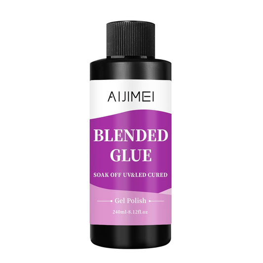AIJIMEI Nail Polish Thinner Glue 8fl.oz Clear Nail Blending Glue for Blending, diluting, Mixing