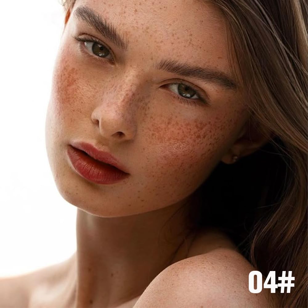 evpct Nude Brown Peel Off Lip Stain Tints with Tweezer, Matte Liquid Lipstick Lip Stain Long Lasting Waterproof for Women, Non-stick Cup Lipstick Peel Off High Pigmented Smudge-proof Easy to Apply, 04