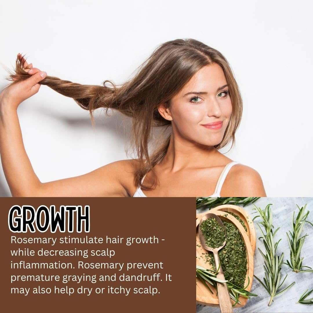 NEW Fermented Rice Water for Hair Growth - Infused with Rosemary, Biotin, Caffeine, Keratin Vegan Non-Greasy Spray Naturally Thicker, Longer, Softer Men & Women (4 OUNCES, Rosemary Lemongrass)