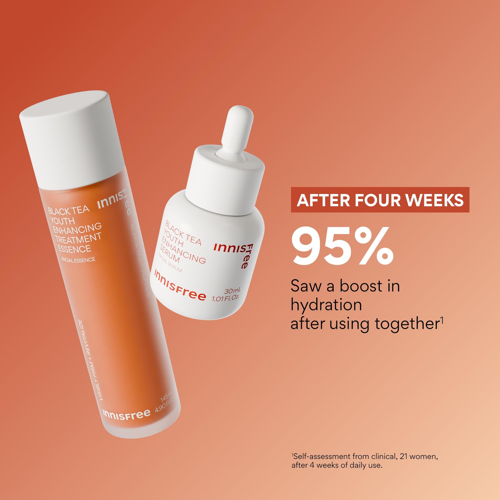 innisfree Black Tea Youth Essence | Korean Anti-Aging Treatment with Niacinamide and Hyaluronic