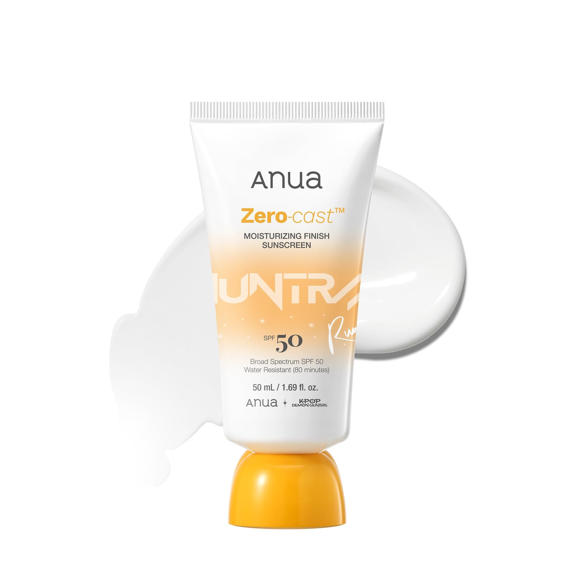 Anua Zero-Cast Moisturizing Sunscreen SPF 50, 1.69 fl oz