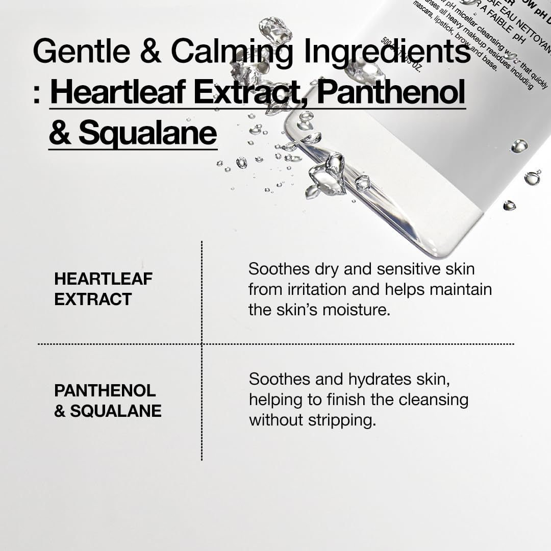 ANUA Heartleaf Low pH Deep Cleansing Water, 16.9 fl oz