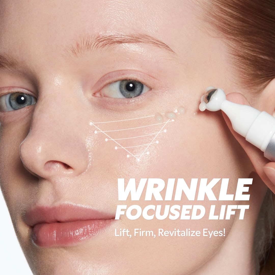 TIRTIR Collagen Lifting Eye Cream - Roller Applicator, Wrinkle Spot Treatment, Revitalizing