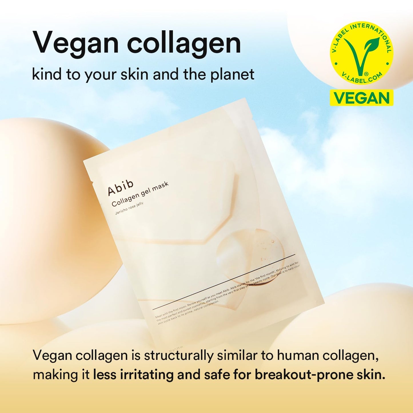 Abib Vegan Collagen Gel Mask Jericho Rose Jelly 10 Sheets (Nourishing) I Korean Vegan Collagen