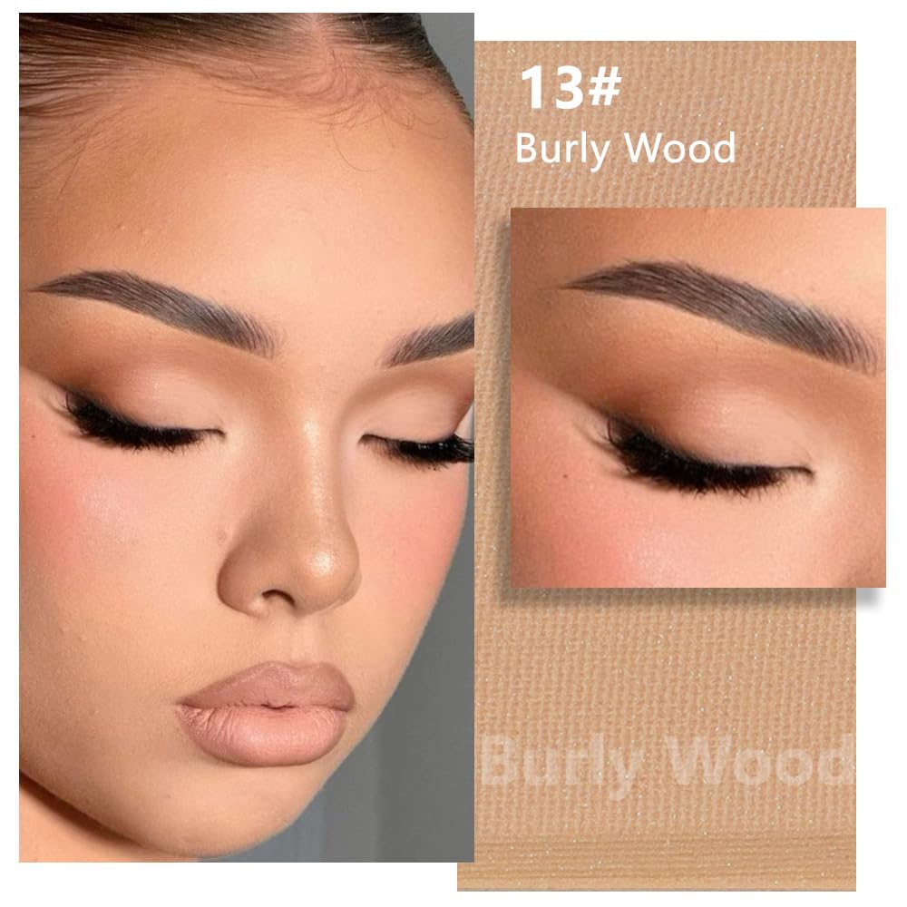 Matte Singe Eye Shadow Palette Makeup, Matte Burly Wood Monochrome Eyeshadow For Old Women, Mini Pressed Pigmented Waterproof Sombras Para Ojos, Vegan, Talc, Paraben & Cruelty Free, 13