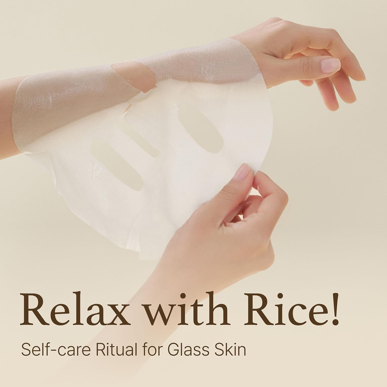 I'm from Rice Sheet Mask Pack of 5, Korean Rice Face Mask, Creamy Hydration for Dry, Combination