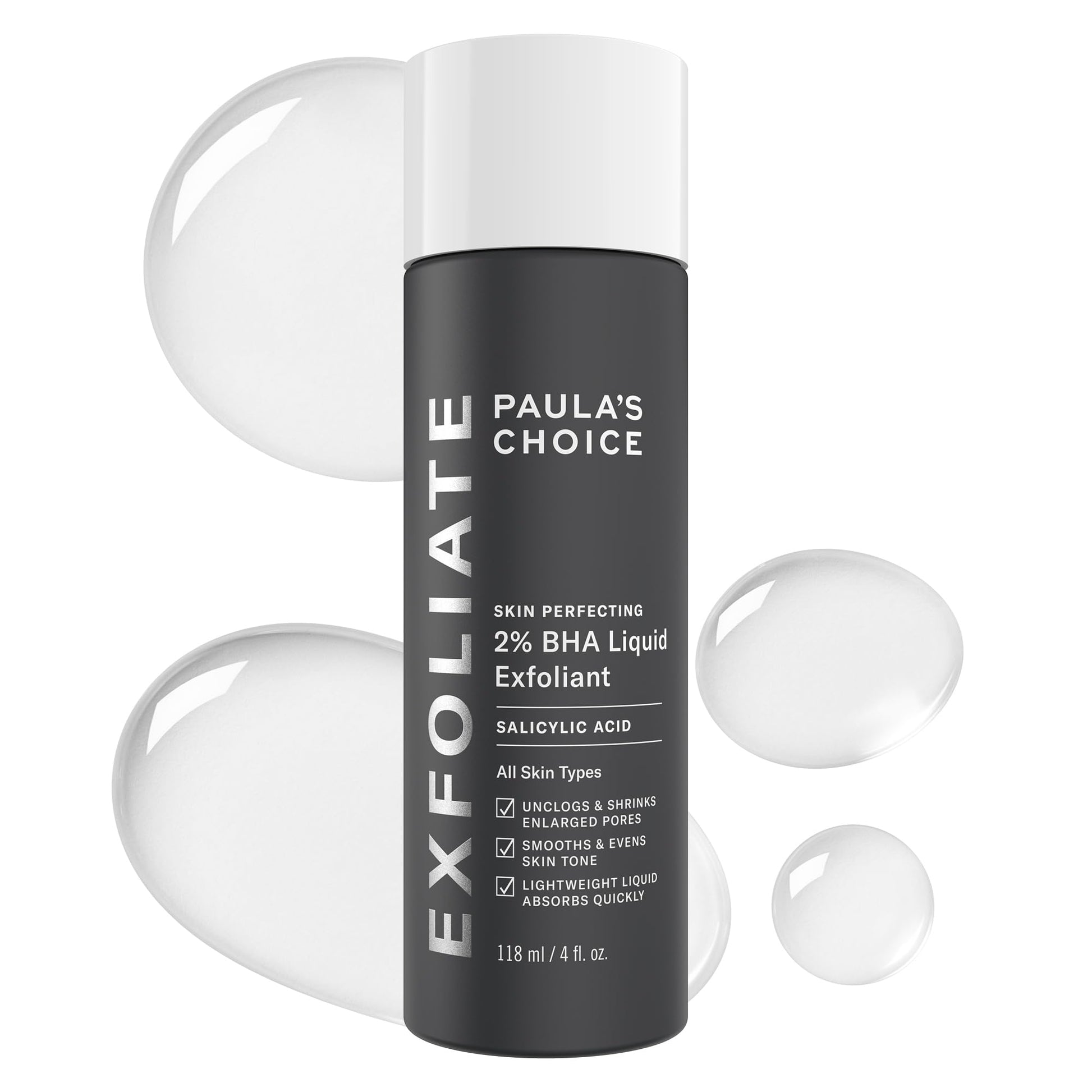 Paula's Choice SKIN PERFECTING 2% BHA Liquid Exfoliant, 4 Fl Oz