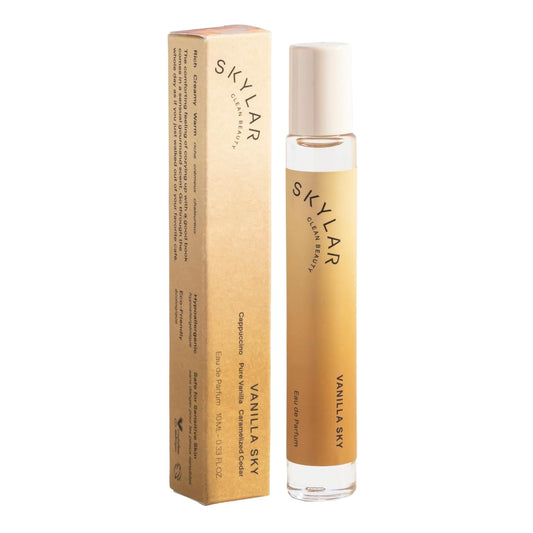 Skylar Vanilla Sky Eau de Parfum -Hypoallergenic & Clean Perfume for Women & Men, Vegan & Safe for Sensitive Skin-Notes of Cappuccino, Vanilla & Caramelized Cedar - 10mL /0.33 Fl oz