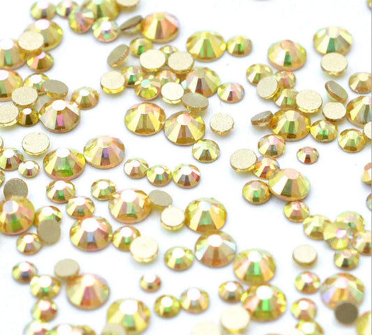 Rhinestones flat back gems round DIY decorative Nail Face and apparel accessories ss3-20 mix