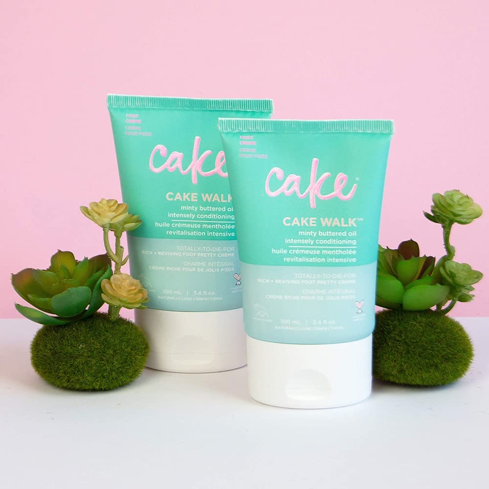 Cake Beauty Walk Triplemint Foot Crème, 3.4 Fluid Ounce (Pack of 3)