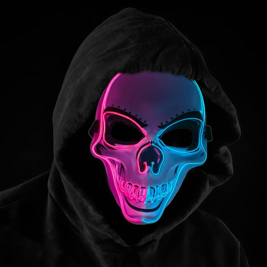 OceanWings Halloween Mask LED Light up Costumes Scary Mask for Party Supplies Favor
