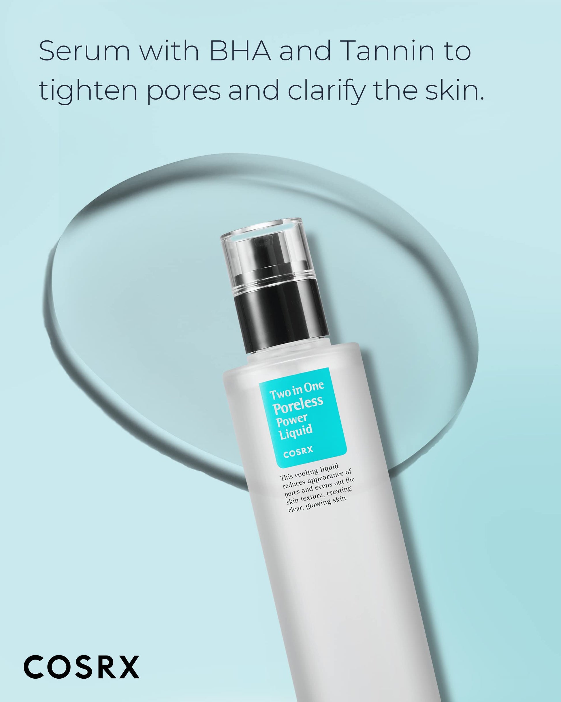 COSRX Two in One Poreless Power Liquid, Pore Tightening Toner, 3.38 fl oz