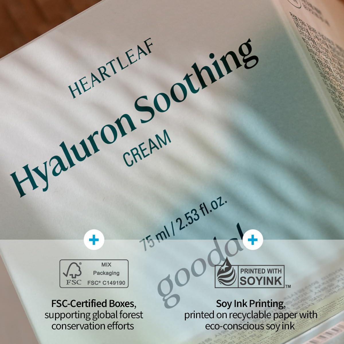 GOODAL Heartleaf Hyaluron Soothing Cream for All Skin Type, Deep Hydration, Long Lasting Moisture