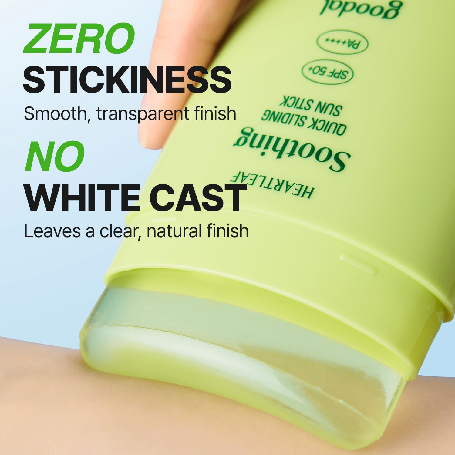 GOODAL Heartleaf Soothing Quick Sliding Sunscreen Stick, Broad Spectrum SPF 50, Lightweight Korean