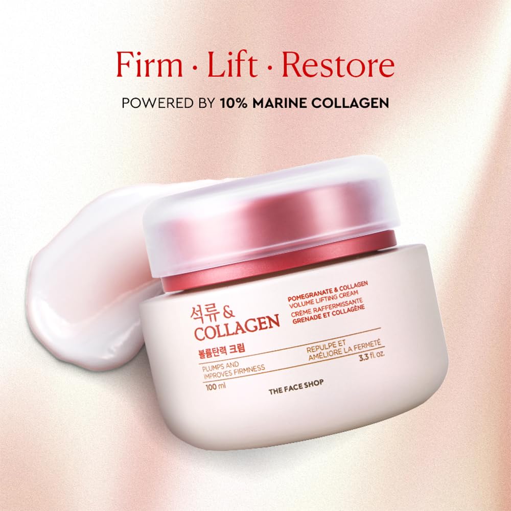 The Face Shop Pomegranate & Collagen Volume Lifting Eye Cream | Deep Revitalizing Cream for