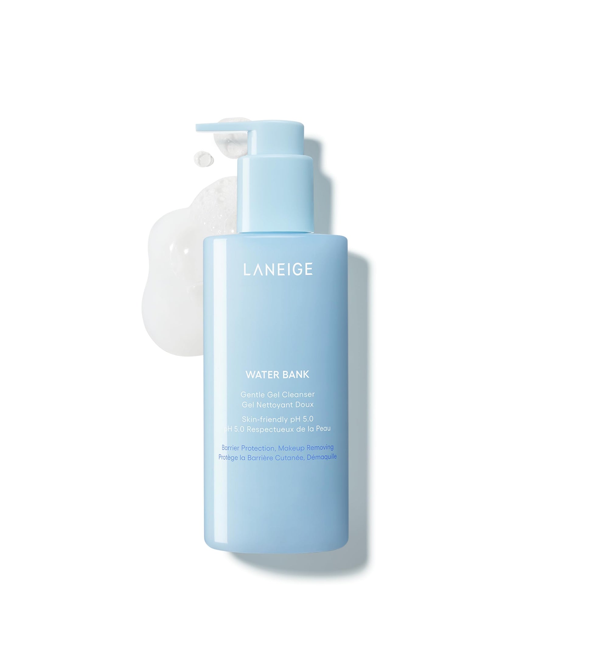 LANEIGE Water Bank Gentle Gel Facial Cleanser: Hydrating, Non-Stripping, pH-Balanced