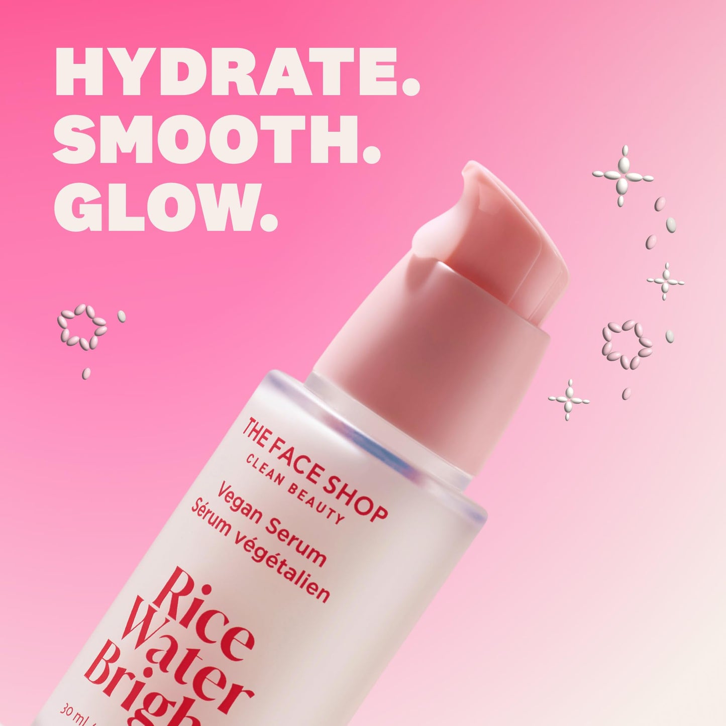 The Face Shop Rice Water Bright Vegan Serum - Targets Uneven Skin Tone & Dryness, Brightening