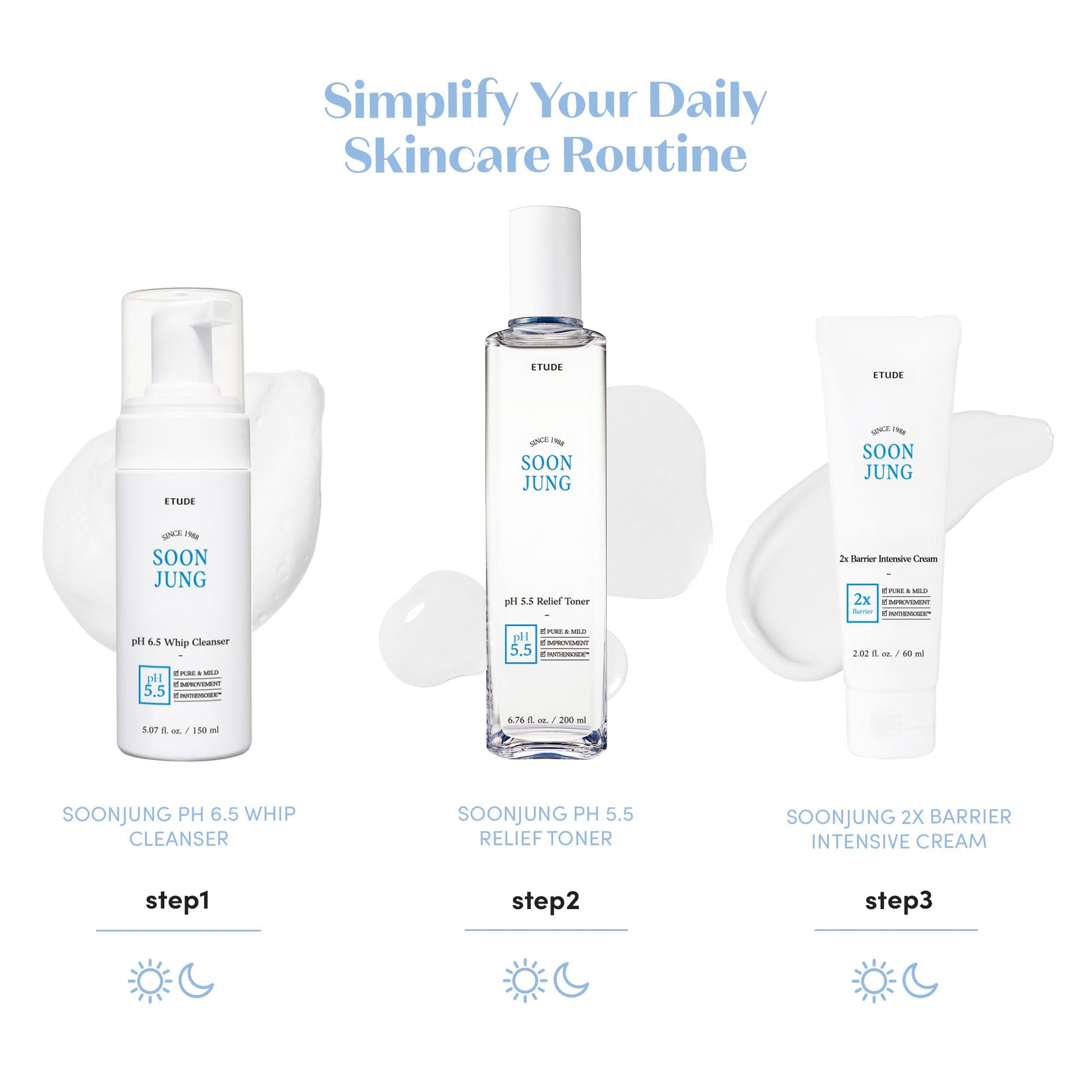ETUDE SoonJung pH 6.5 Whip Face Cleanser for Sensitive Skin, 5.07 fl oz