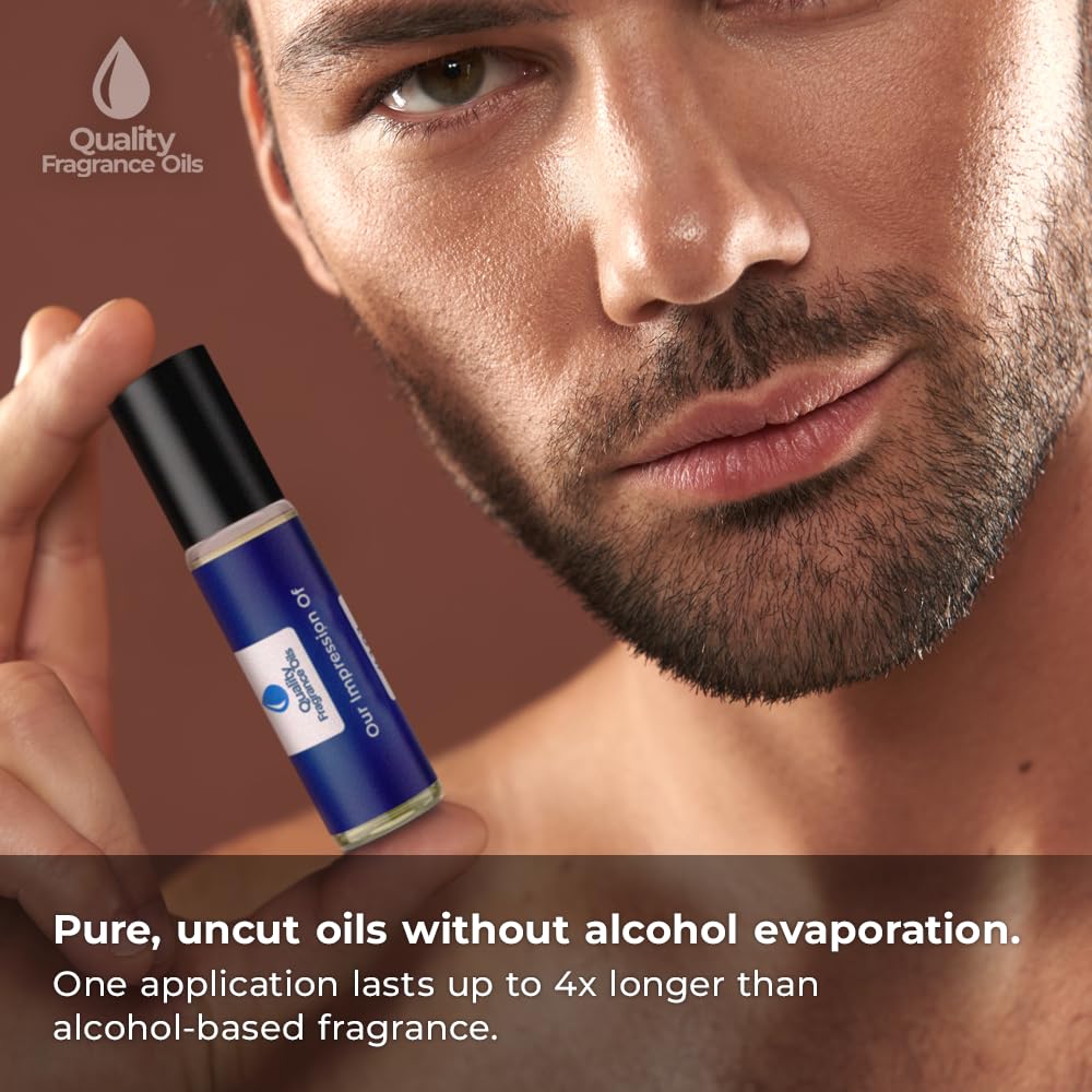 Quality Fragrance Oils' Dylan Blue for Men Impression #159 | Long-Lasting Perfume Oil, Alcohol-Free, Strong Scent, 10ml Roll-On | Affordable Alternative to Designer Fragrances