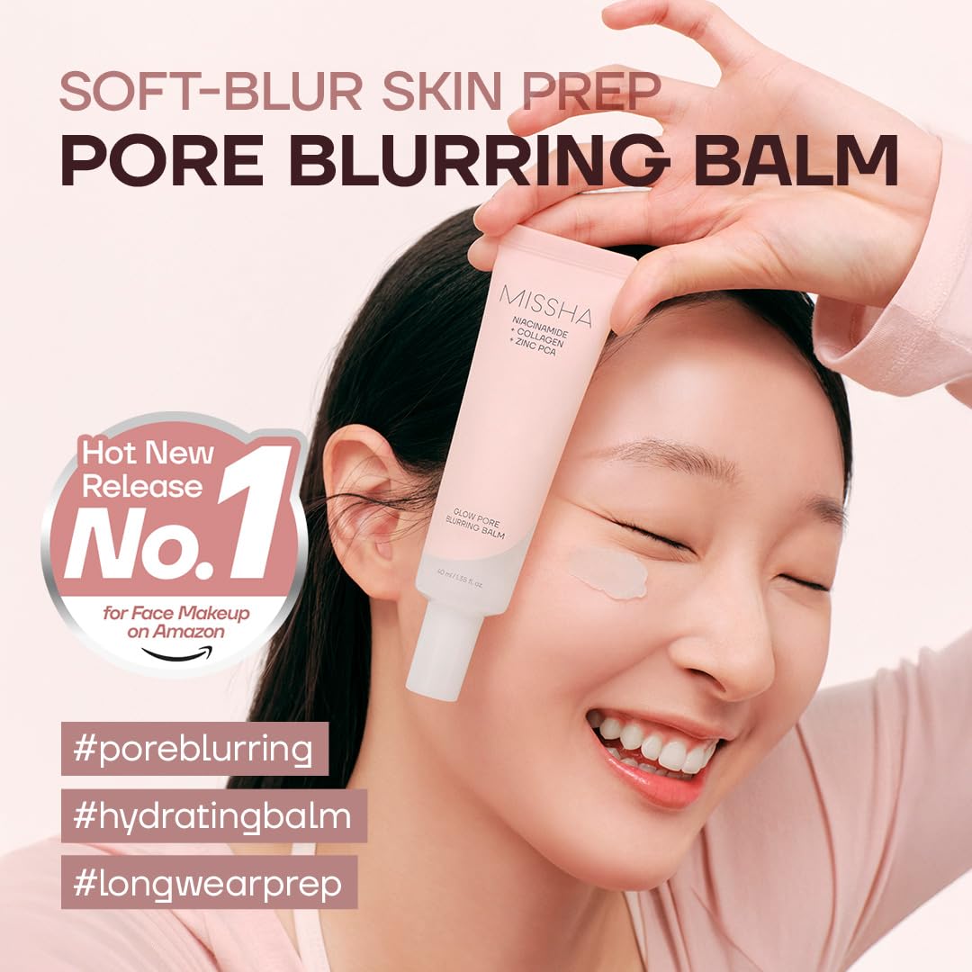 MISSHA Glow Pore Blurring Balm Primer for Face, Hydrating Base 1.35 oz