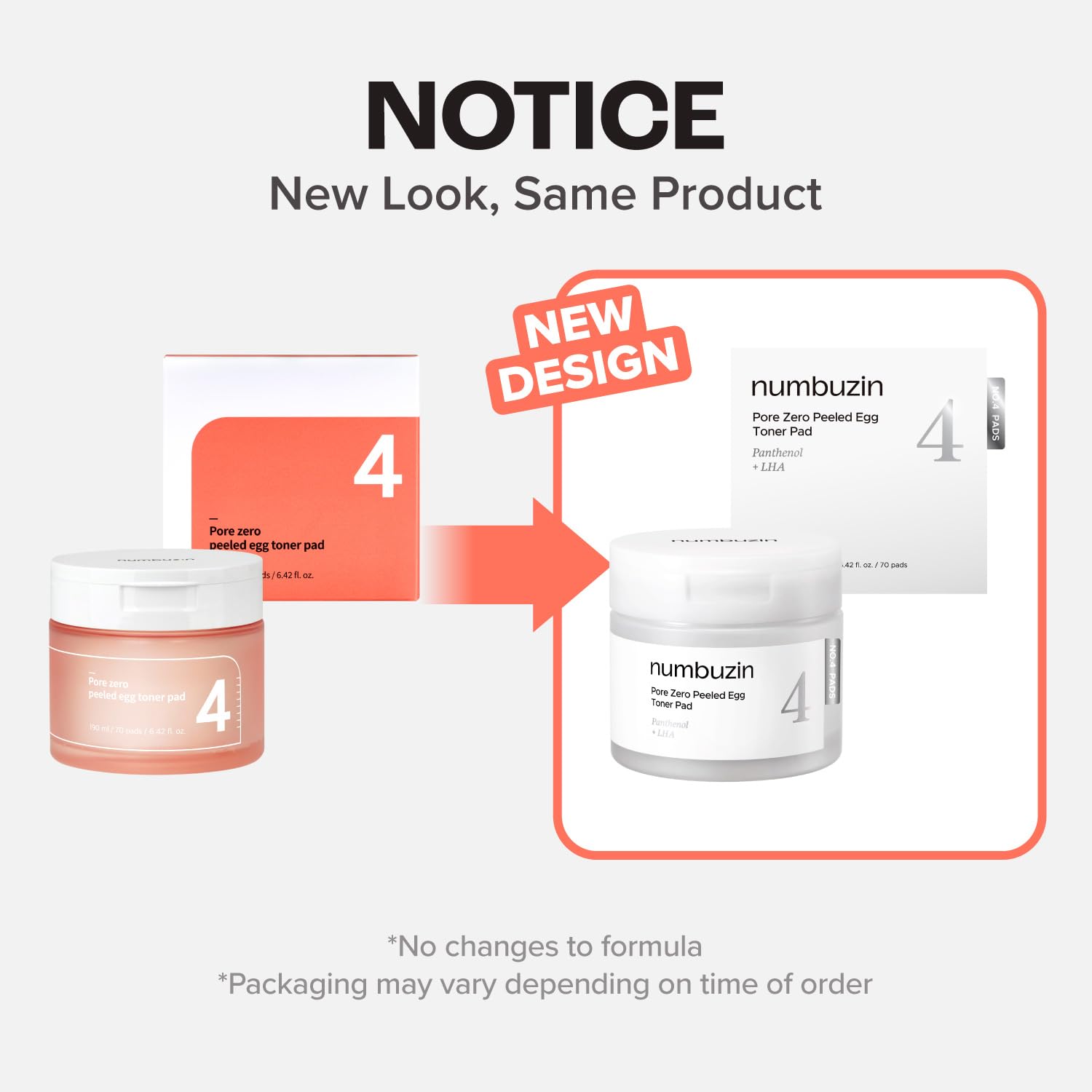 numbuzin No.4 Toner Pads | Pore Zero Peeled Egg Toner Pad | Gentle Exfoliator, PHA, LHA, Makeup