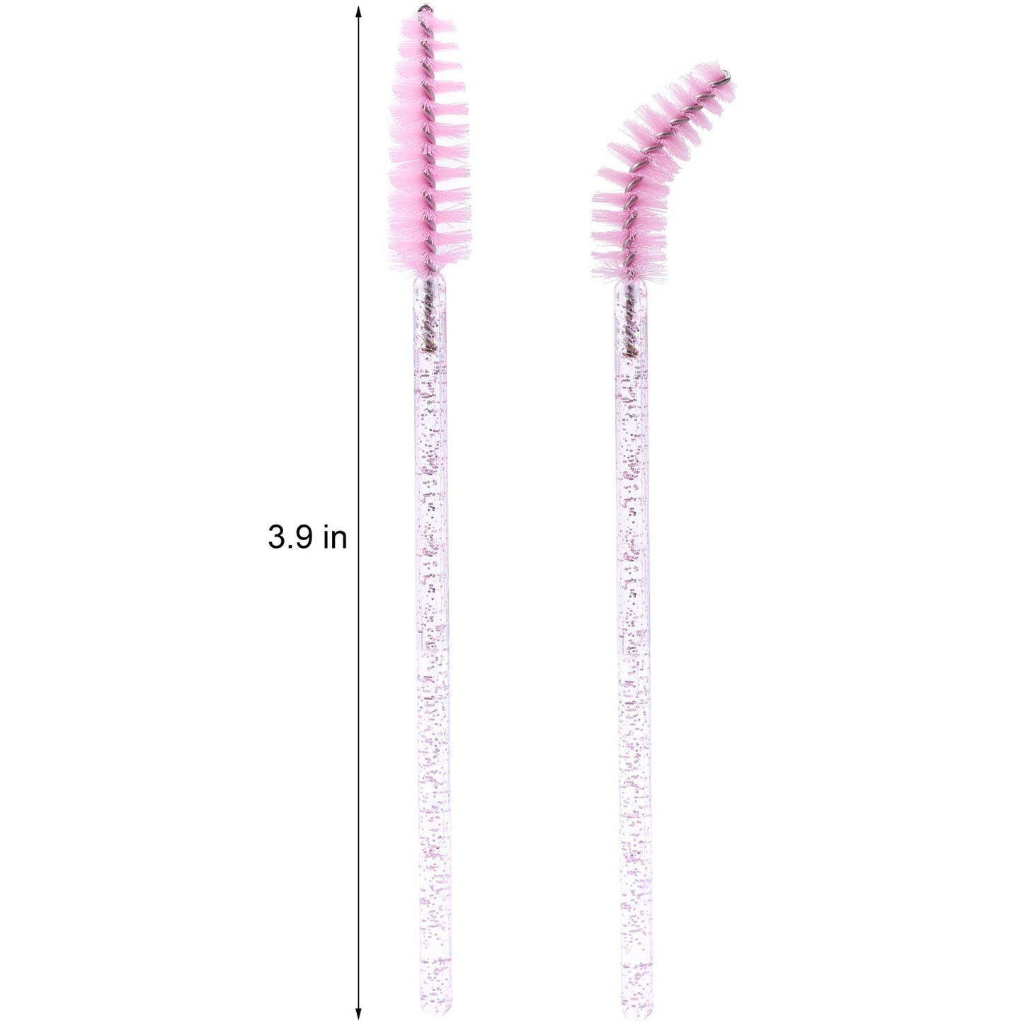 Tbestmax 500 Disposable Mascara Wands Eyelash Brush Spoolies for Eyebrow Eye Lash Extension Pink