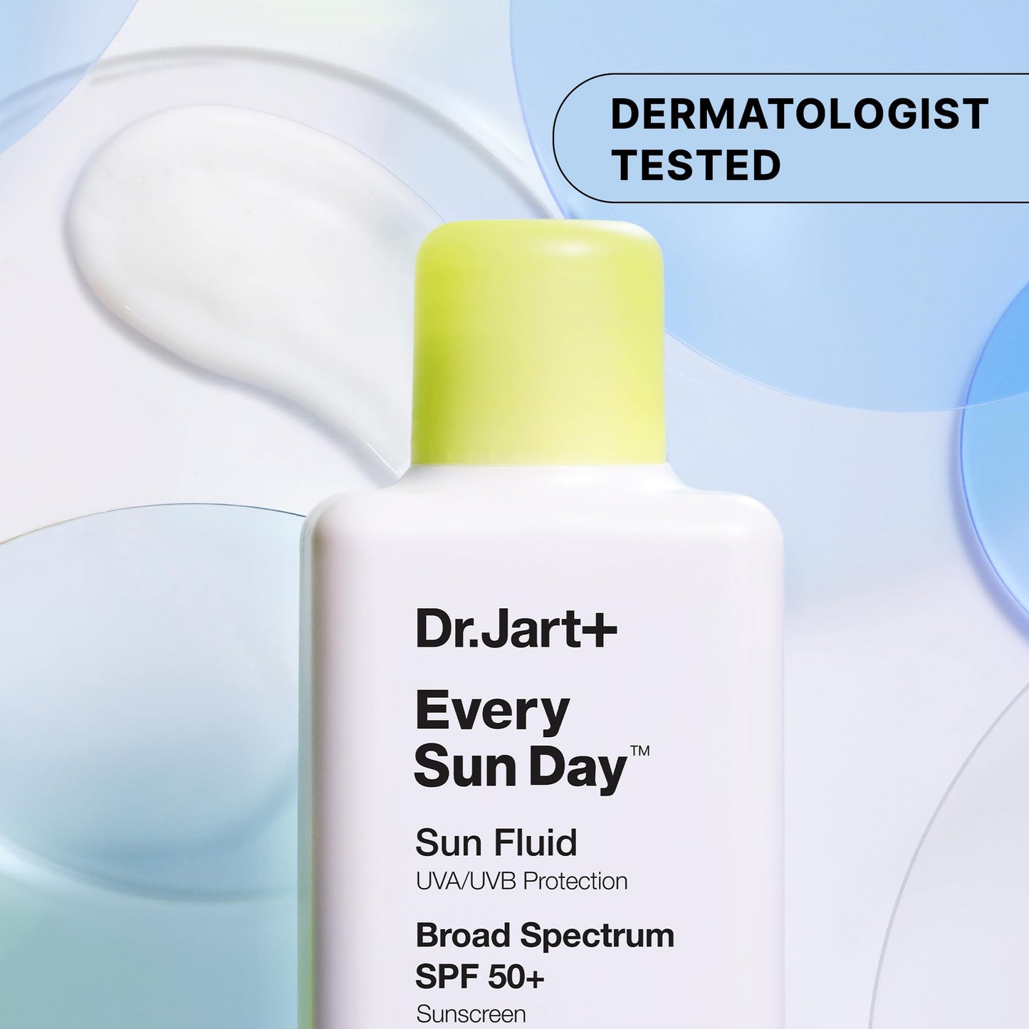 Dr.Jart+ Every Sun Day Sun Fluid Korean Sunscreen SPF 50+ for Face | Korean Skin Care, 3.38 Fl Oz