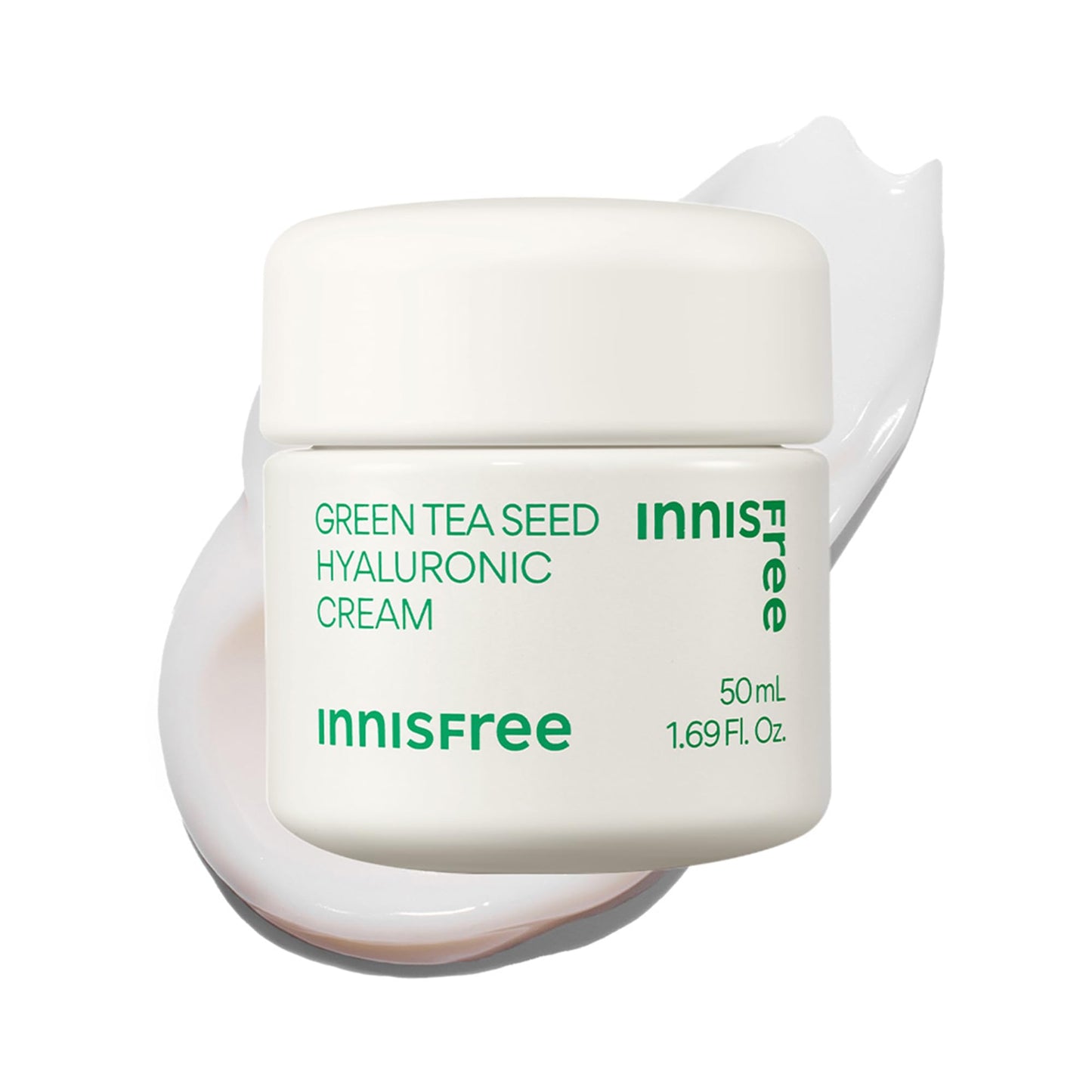 innisfree Green Tea Seed Hyaluronic Acid Cream, Korean Face Moisturizer with Ceramide & Skin