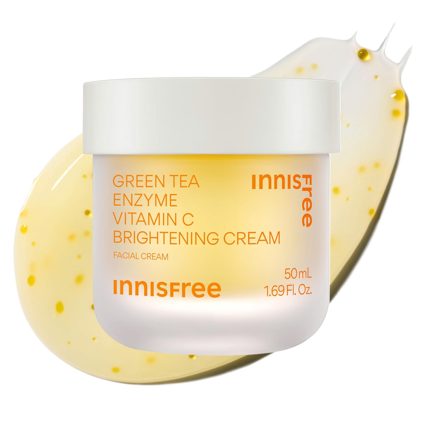 innisfree Green Tea Enzyme Vitamin C Brightening Cream | Korean Face Moisturizer with Hyaluronic