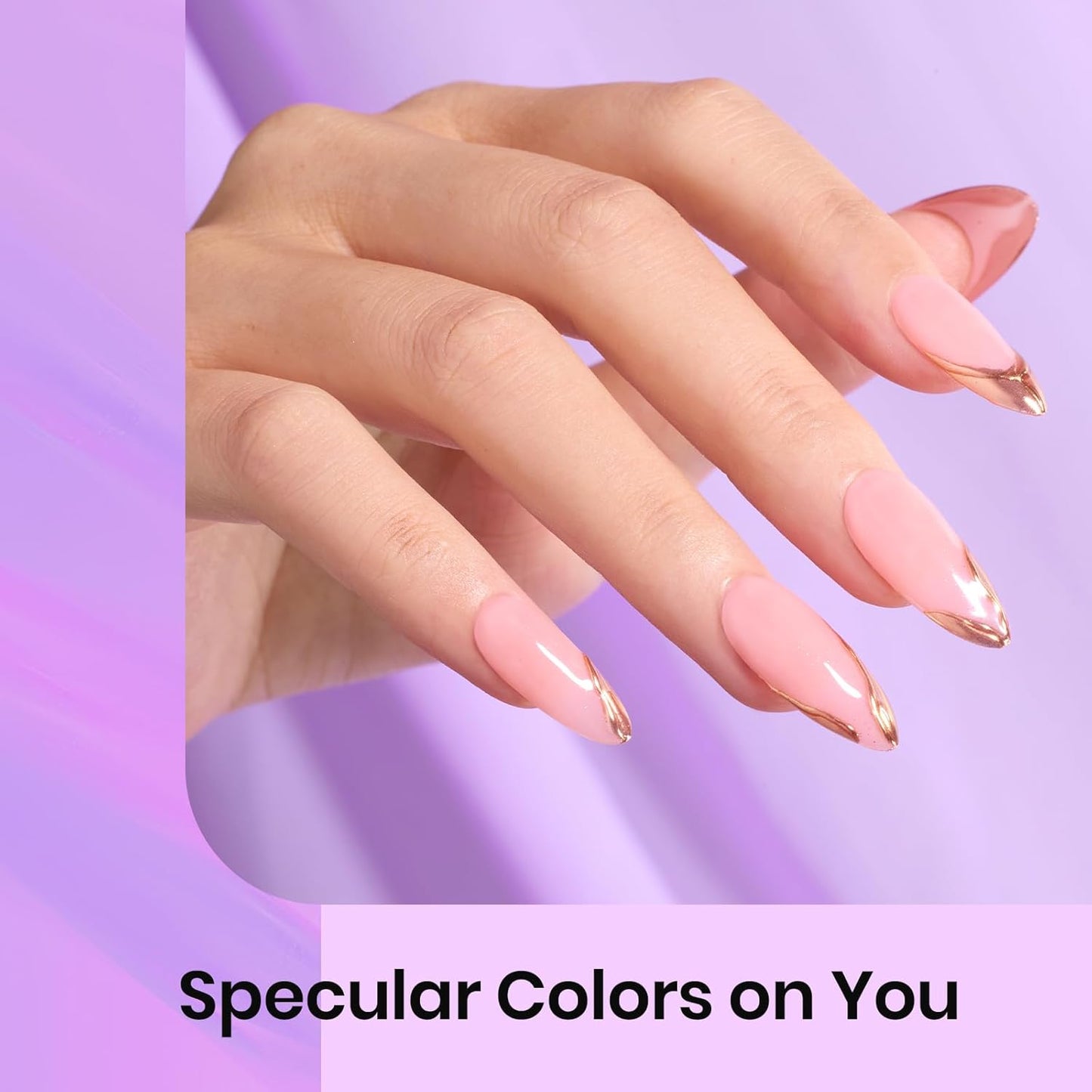 beetles Gel Polish 8 Colors Chrome Powder for Nails Pink Purple Blue Green Silver Golden Rainbow Nail Powder 2024 Mirror Effect Manicure Art Decoration Powder Holographic Pigment Gift for Women