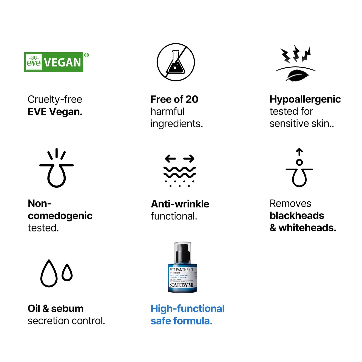 SOME BY MI Beta-Panthenol Repair Serum – 1.01oz, 30ml – Korean Hydrating Hyaluronic Acid Serum for
